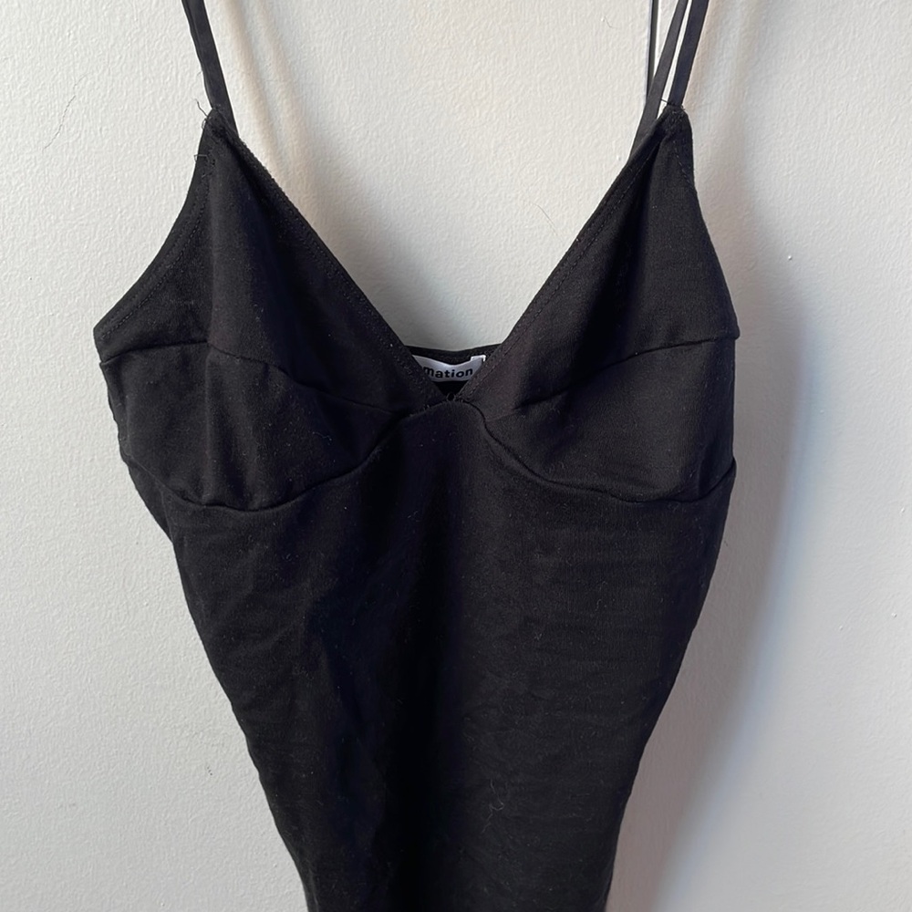 Reformation black leotard